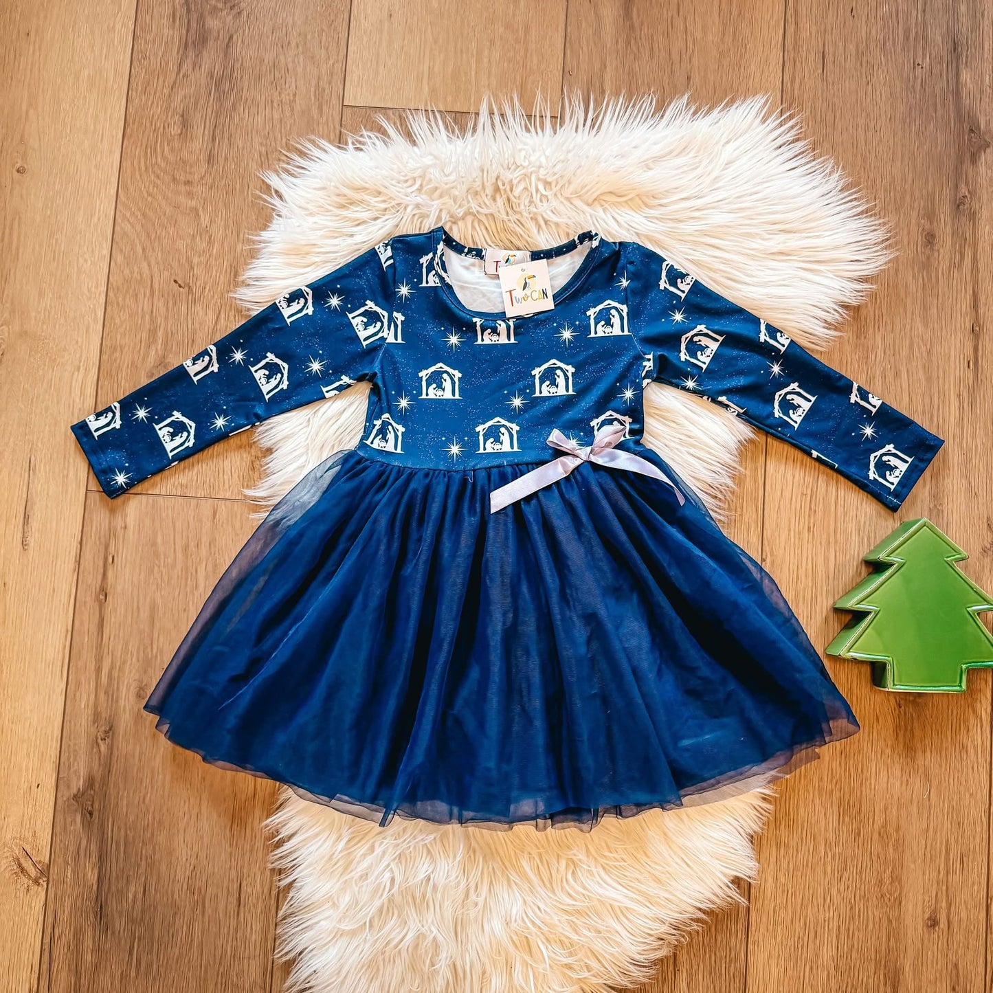 White Nativity Tulle Dress By TwoCan