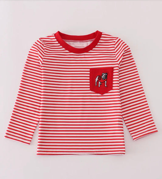 Georgia Embroidered Stripe Top