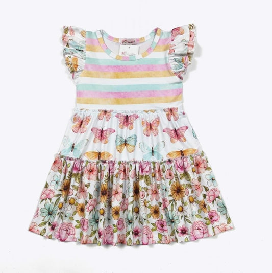 Floral Garden Girls Dress by Clover Cottage