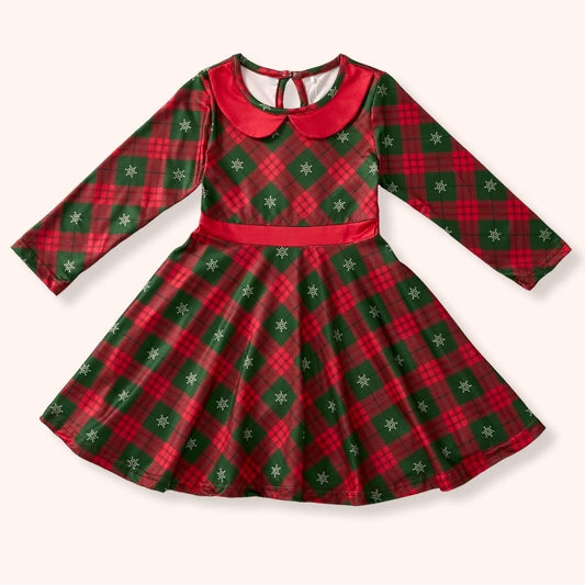 Pre-Order Christmas Plaid Dress By Pete + Lucy