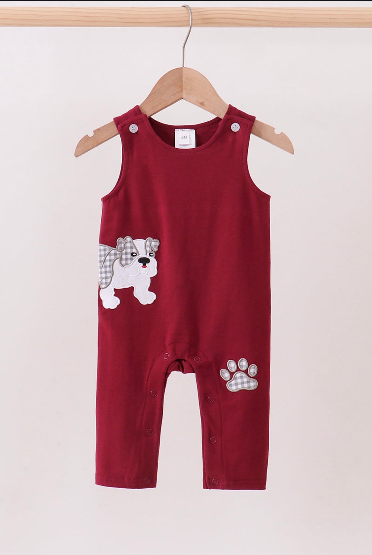 Premium Maroon Bulldog Appliqué JonJon