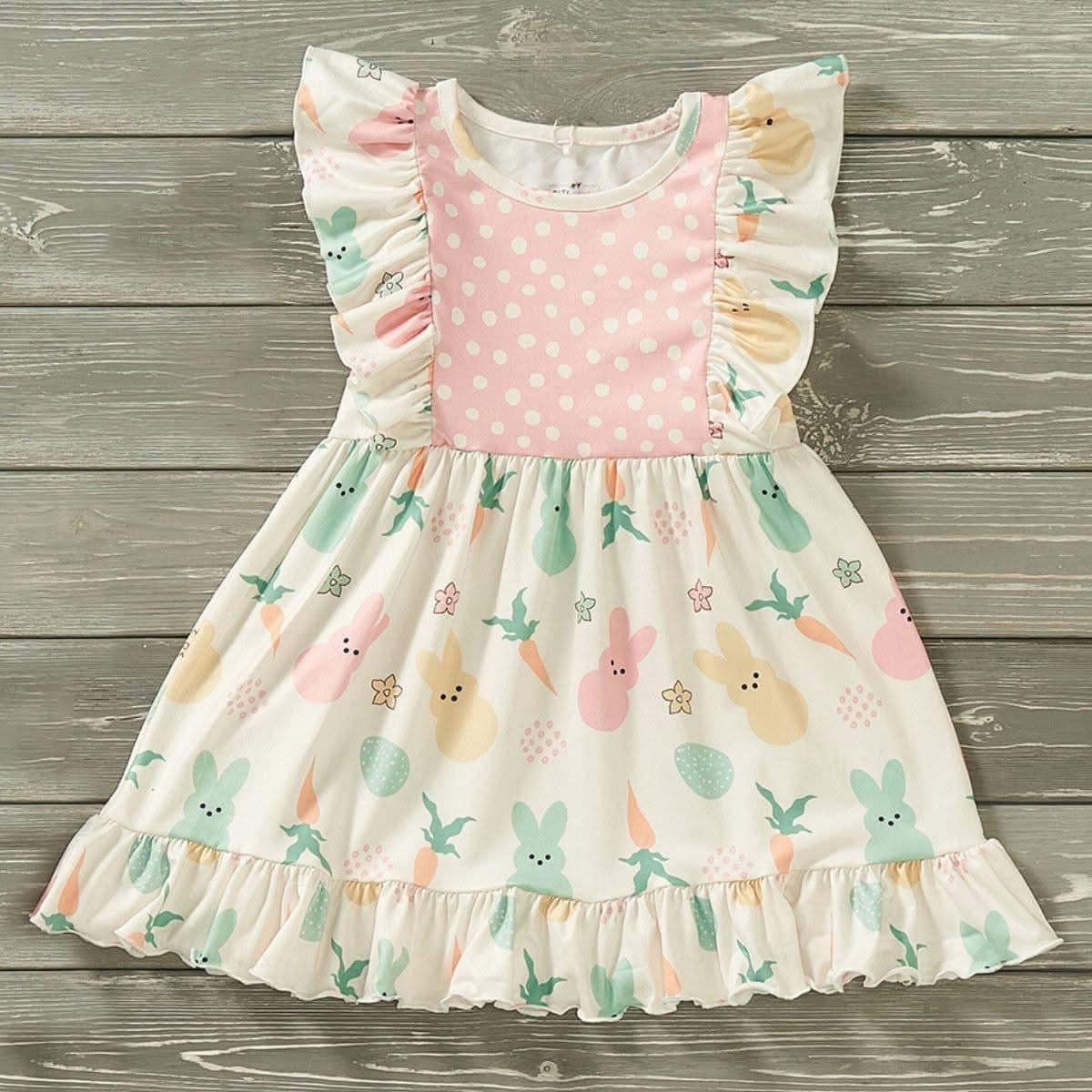 Pre-Order Spring Time Bunnies Dress by Pete + Lucy