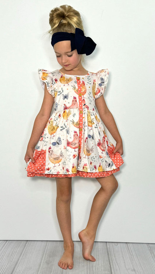 Hen Petals Dress by Clover Cottage