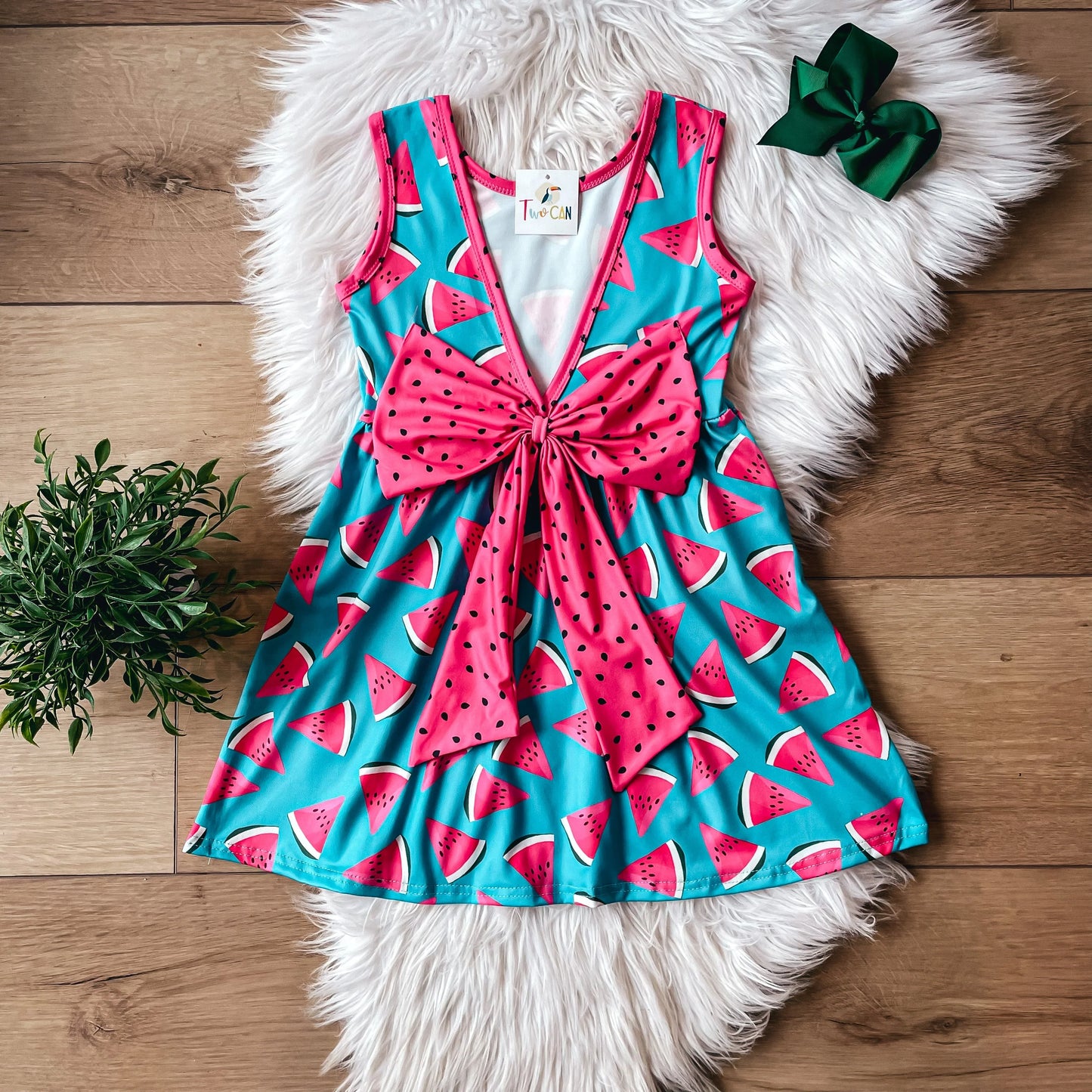 Watermelon Bow Back Dress By TwoCan