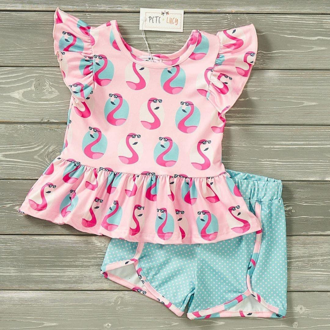 Cool Flamingo Shorts Set by Pete + Lucy