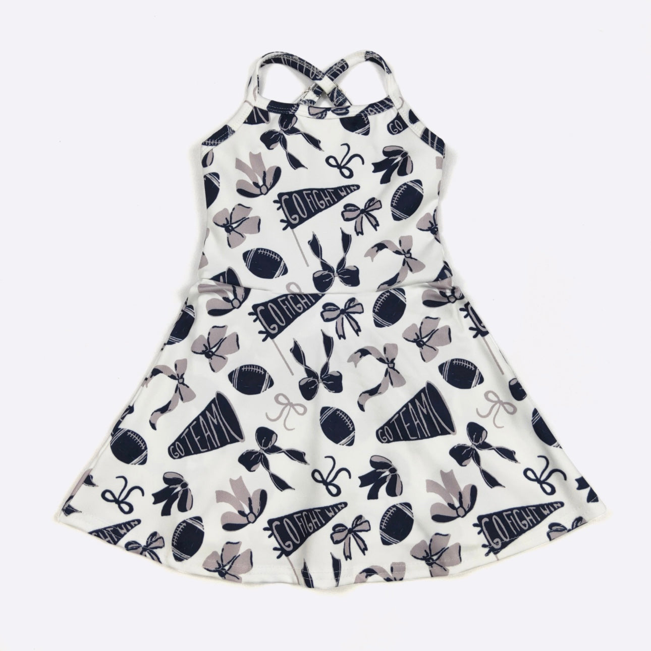 Go Team! Navy Athletic Dress By Clover Cottage