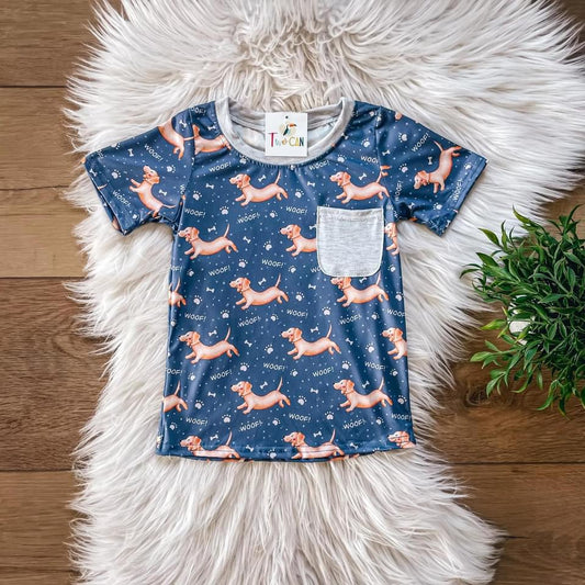 Playful Pups Pocket Tee by TwoCan