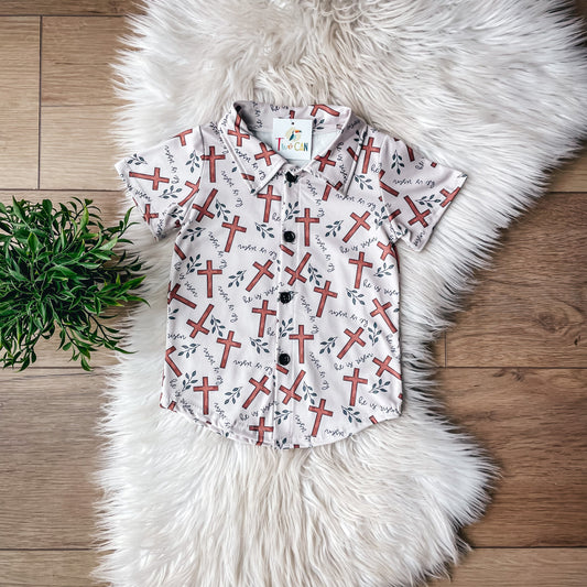 Pre-Order He Is Risen Button Up By TwoCan
