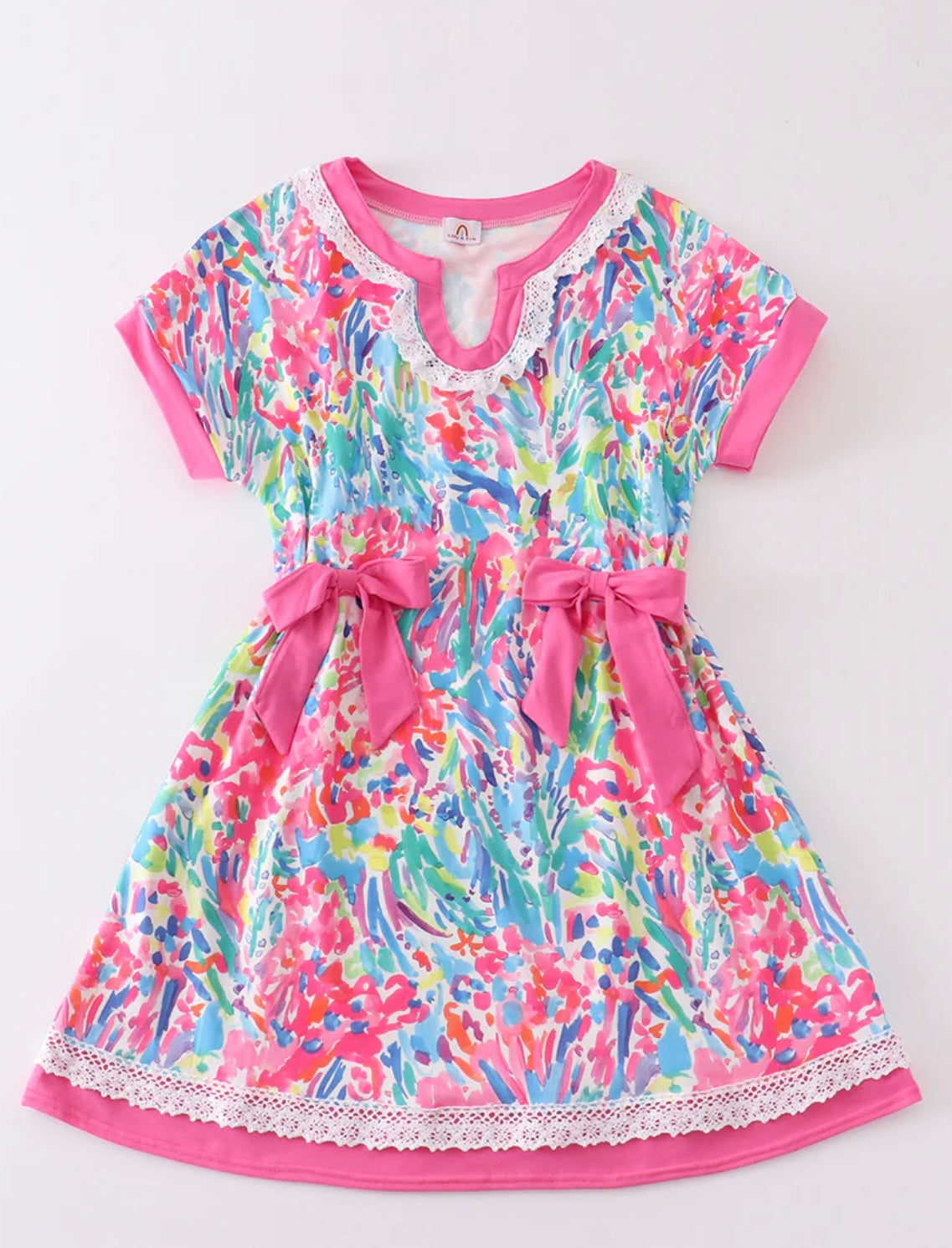 Pink Floral Print Woman’s Dress by Honeydew
