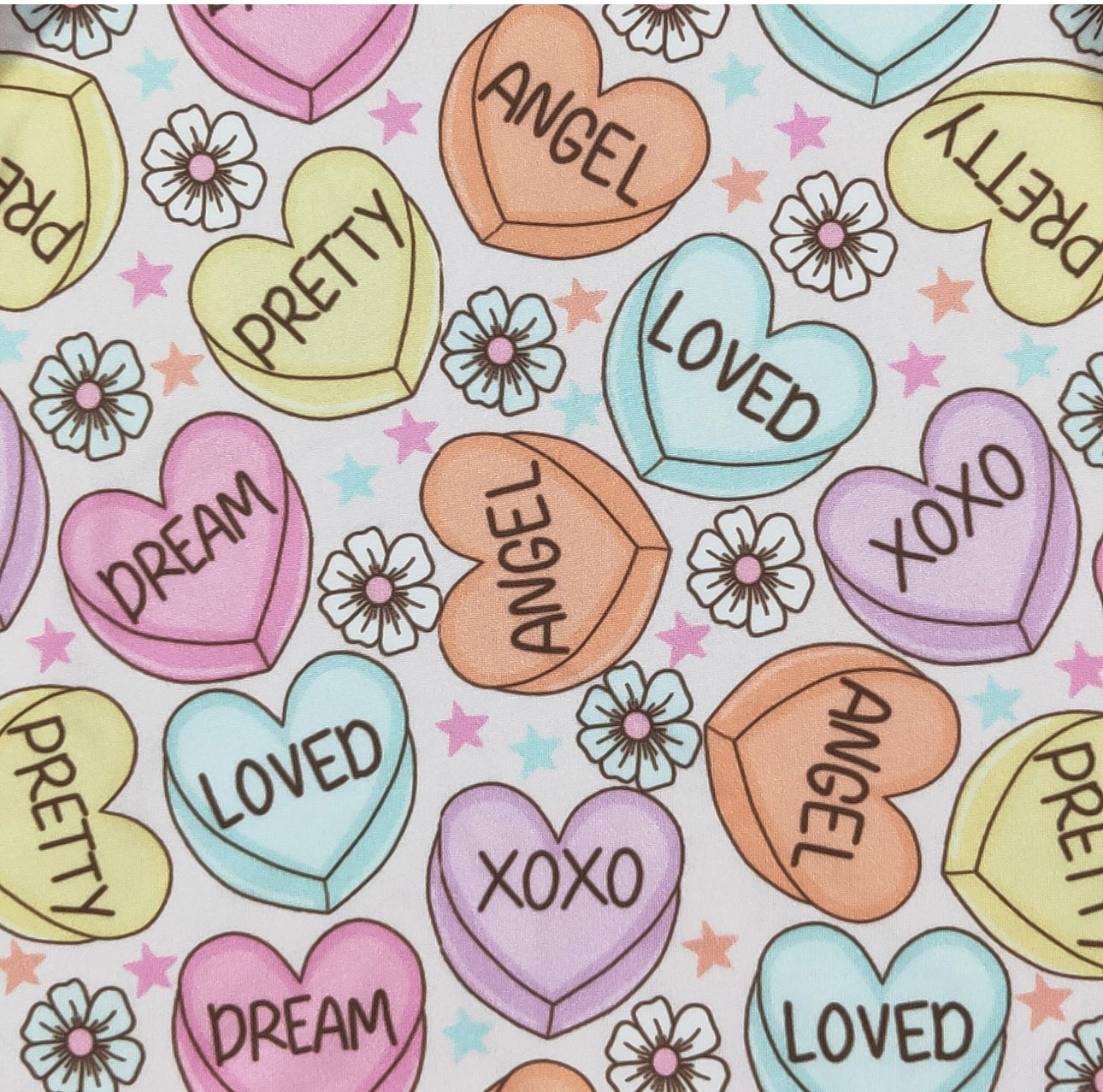 Pink Candy Heart Girls Set by Clover Cottage