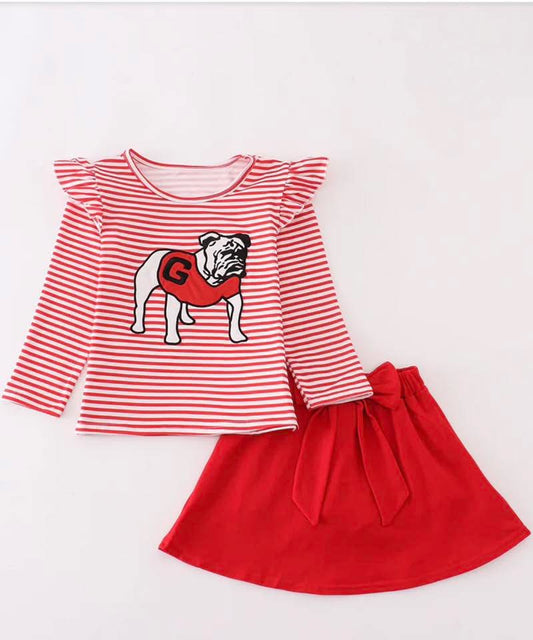 Georgia Embroidered Skort Set