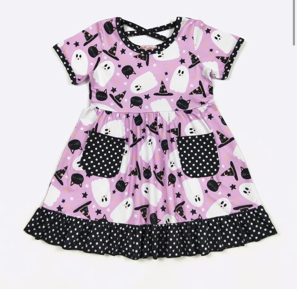 Orchid Ghost Girls Dress By Clover Cottage