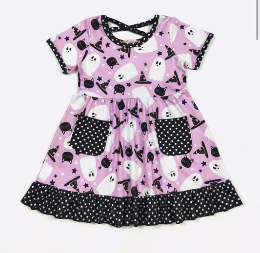 Orchid Ghost Girls Dress By Clover Cottage