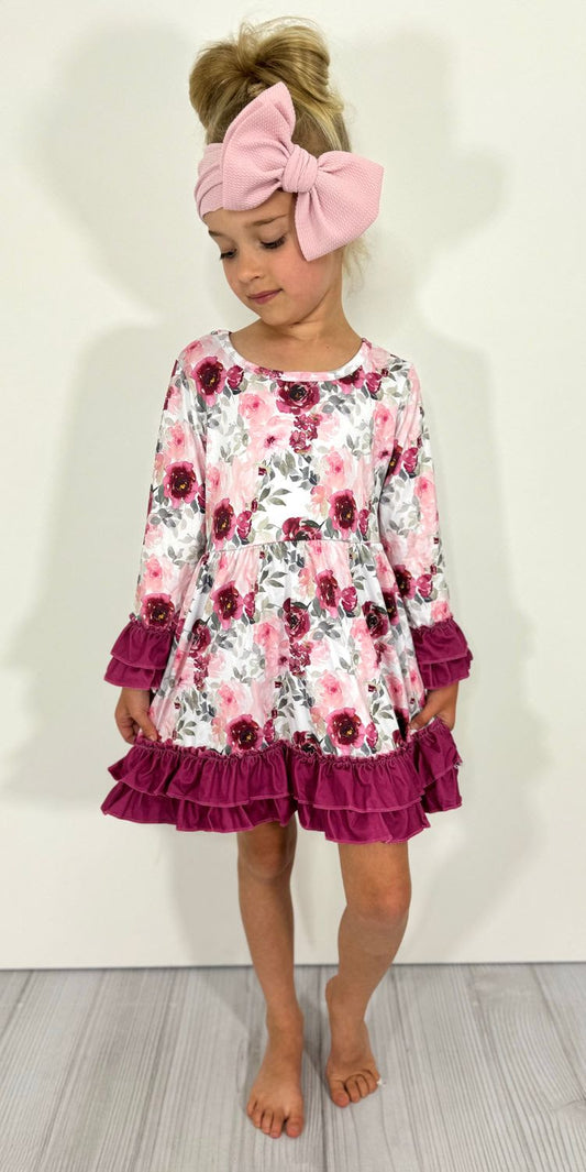 Crimson Blush Dress by Clover Cottage