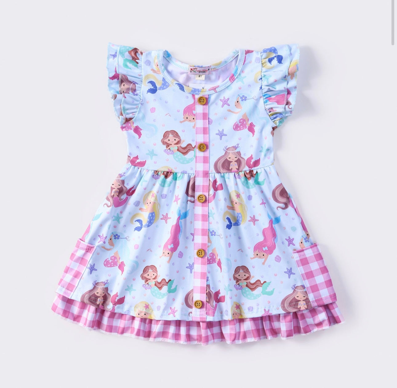 Pearl Mermaid Girls Dress By Clover Cottage