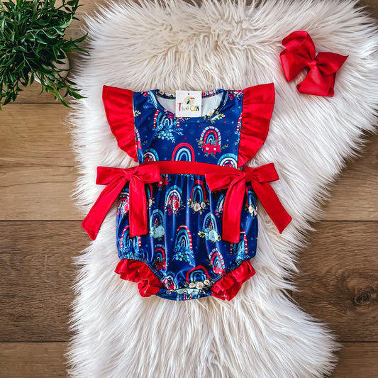 Americana Floral Infant Romper by TwoCan