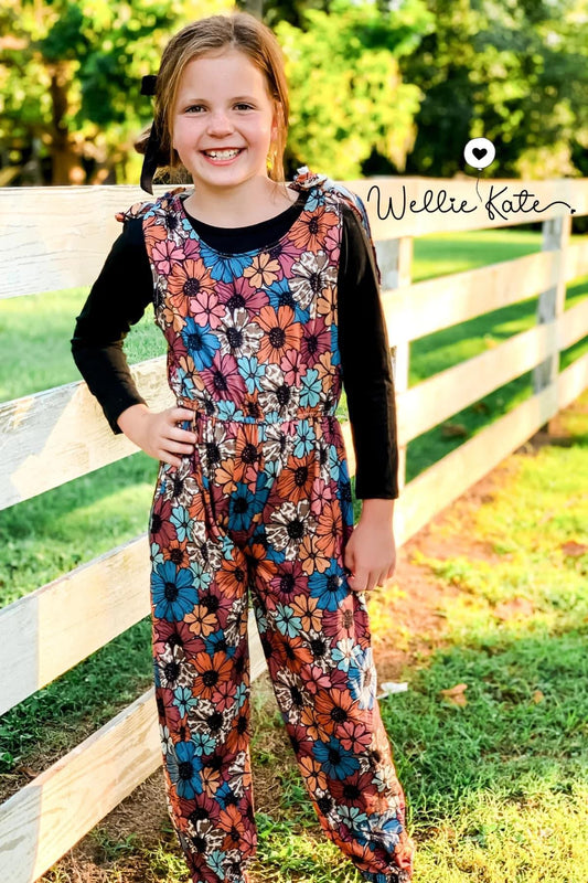 Harvest Flowers Overalls by Wellie Kate