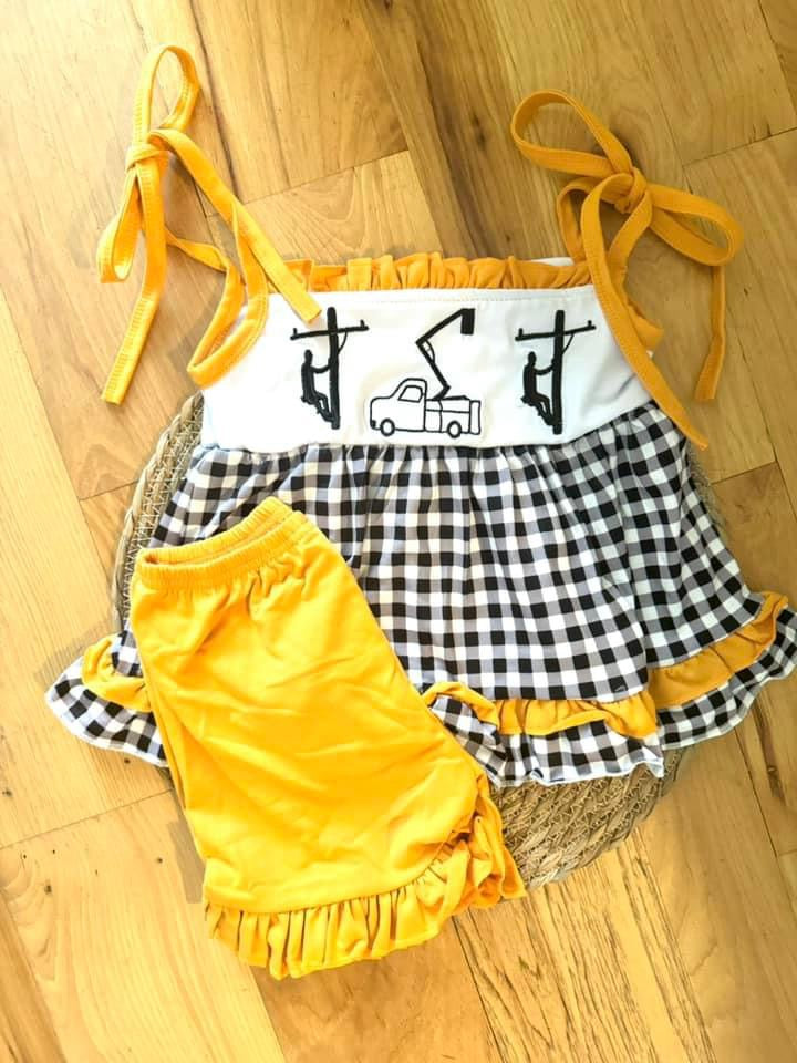 Girls Lineman Short Set