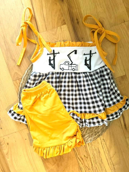 Girls Lineman Short Set