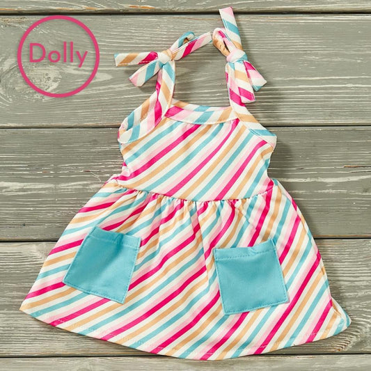 Summer Stripes Dolls Dress by Pete + Lucy
