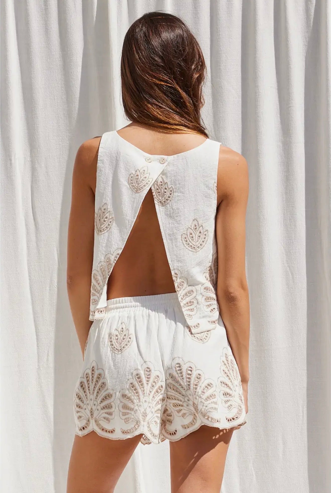 Illa Illa Cotton Embroidered Short Set
