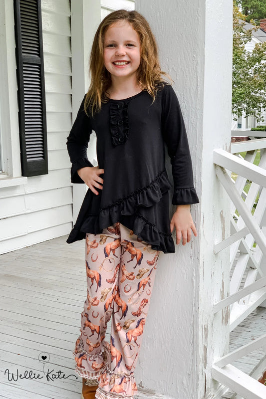 Saddles & Horses Pants Set by Wellie Kate