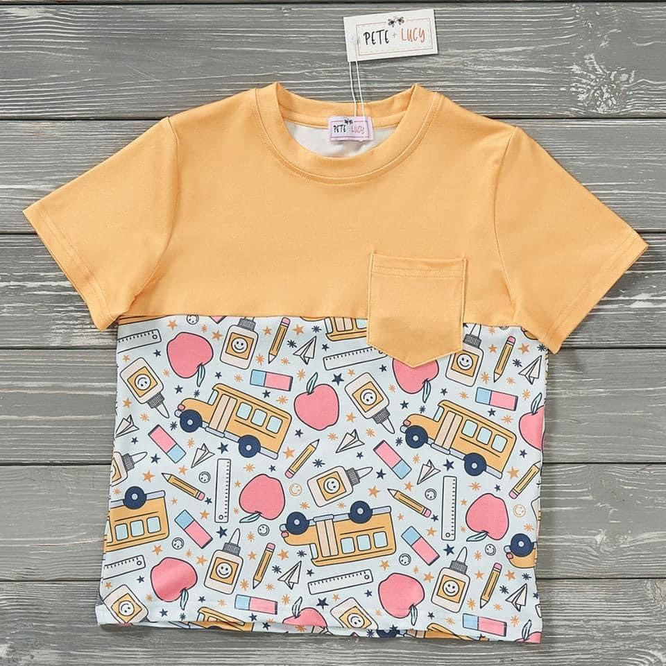 Pre-Order School Days Pocket Tee by Pete + Lucy