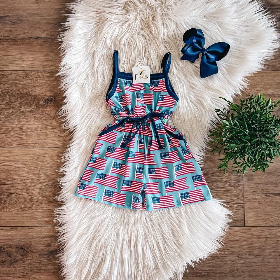 All American Flag Romper By TwoCan