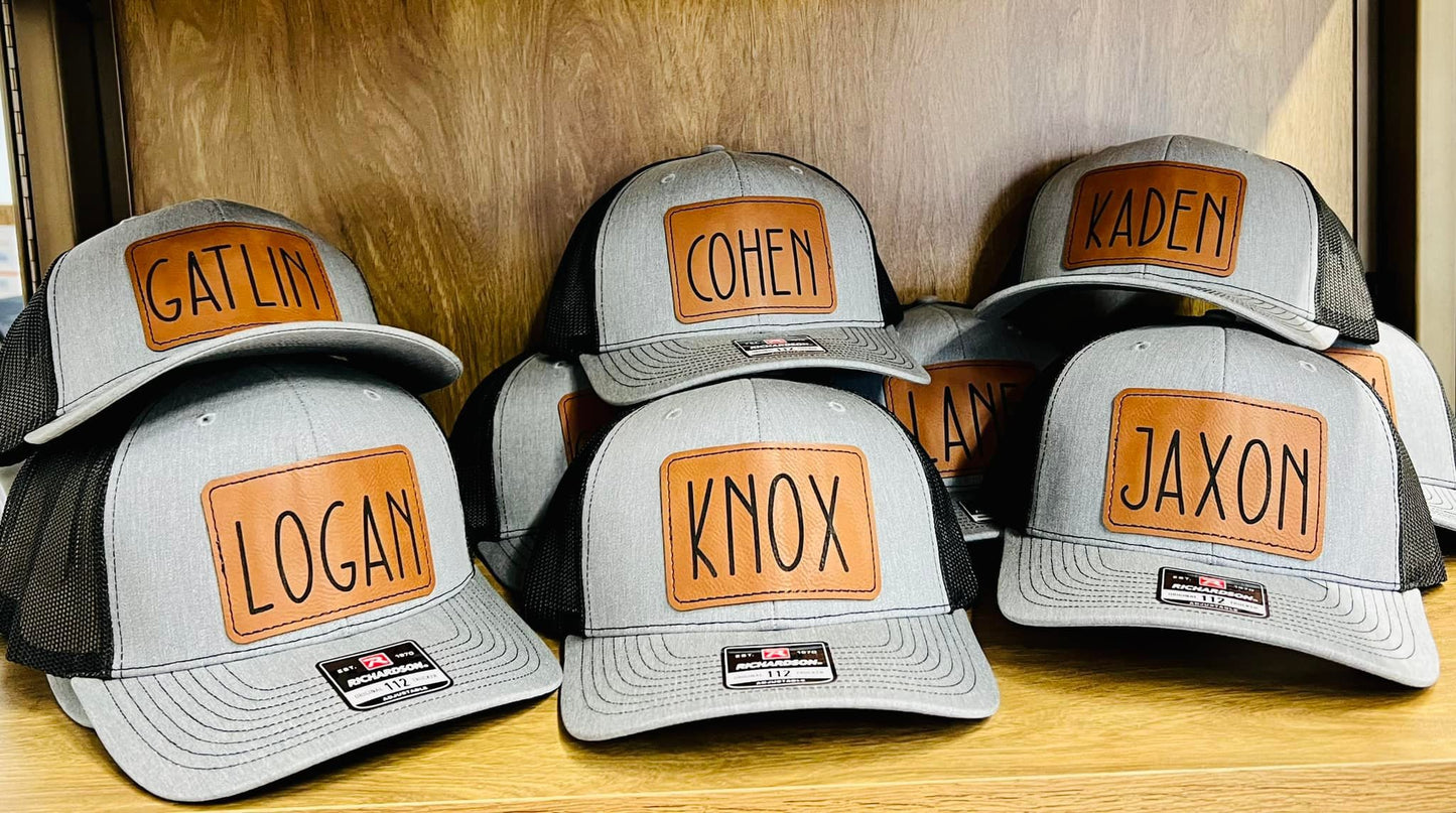 Custom Leather Patch Hats