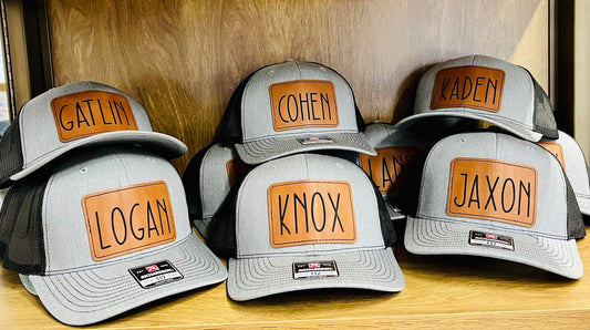 Custom Leather Patch Hats