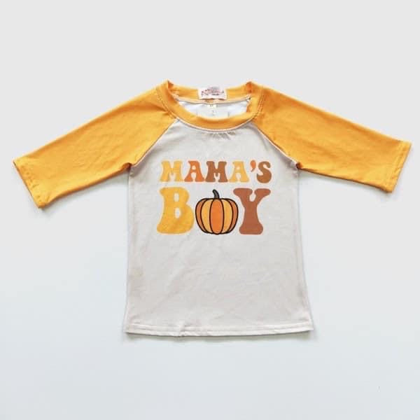 Mamas Boy Raglan by Clover Cottage