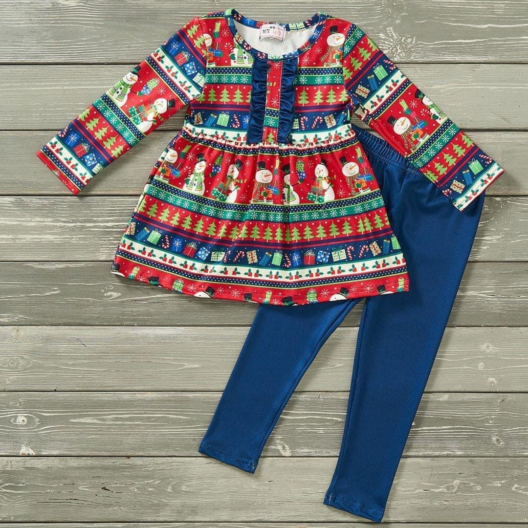 Festive Frosty Pants Set by Pete + Lucy