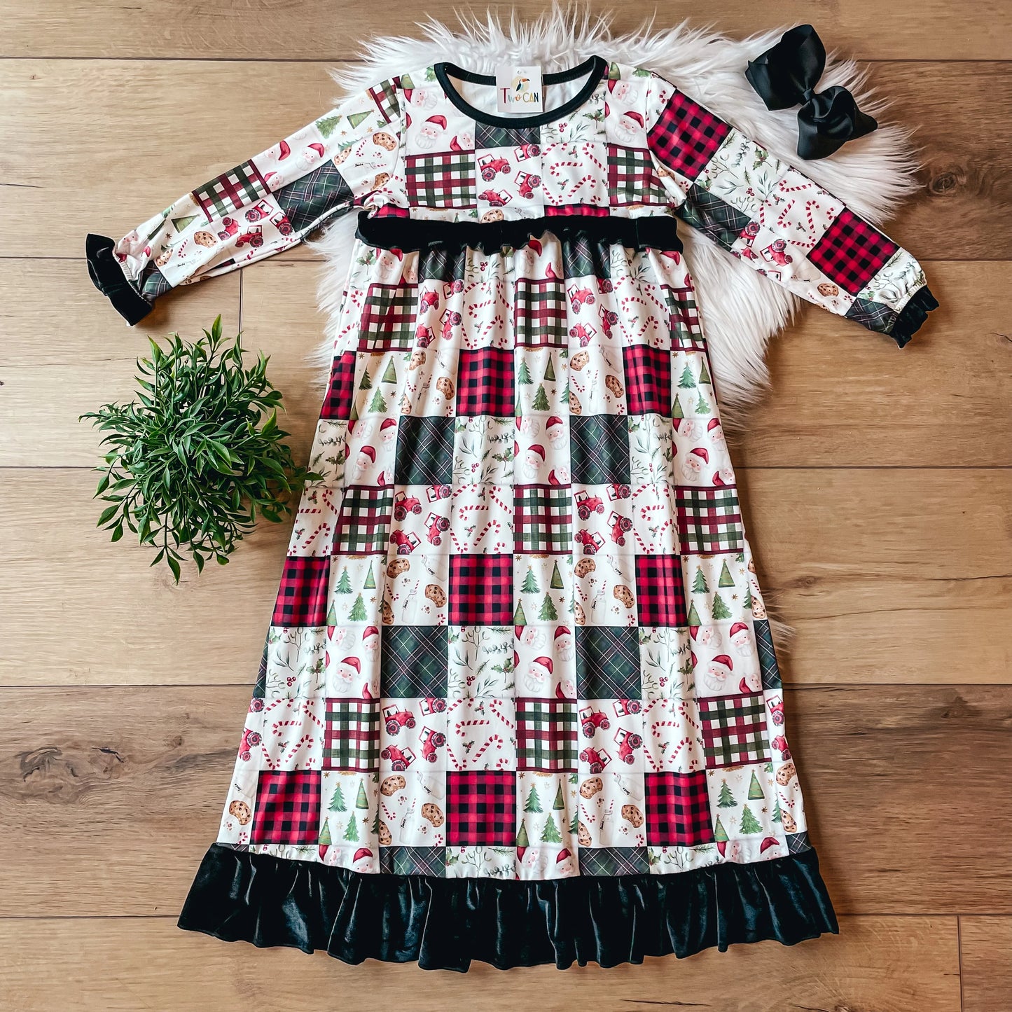 Pre-Order Christmas Patchwork Gown By TwoCan