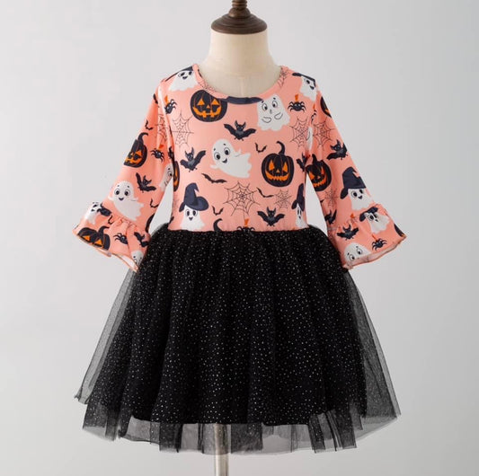Halloween Tutu Girls Dress by Clover Cottage