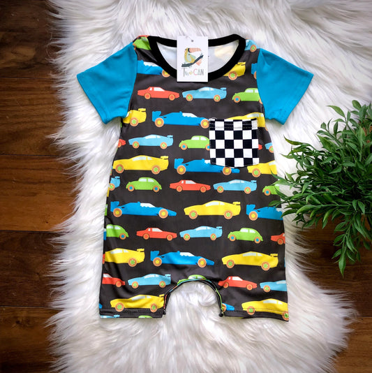 Race Car Infant Romper by TwoCan