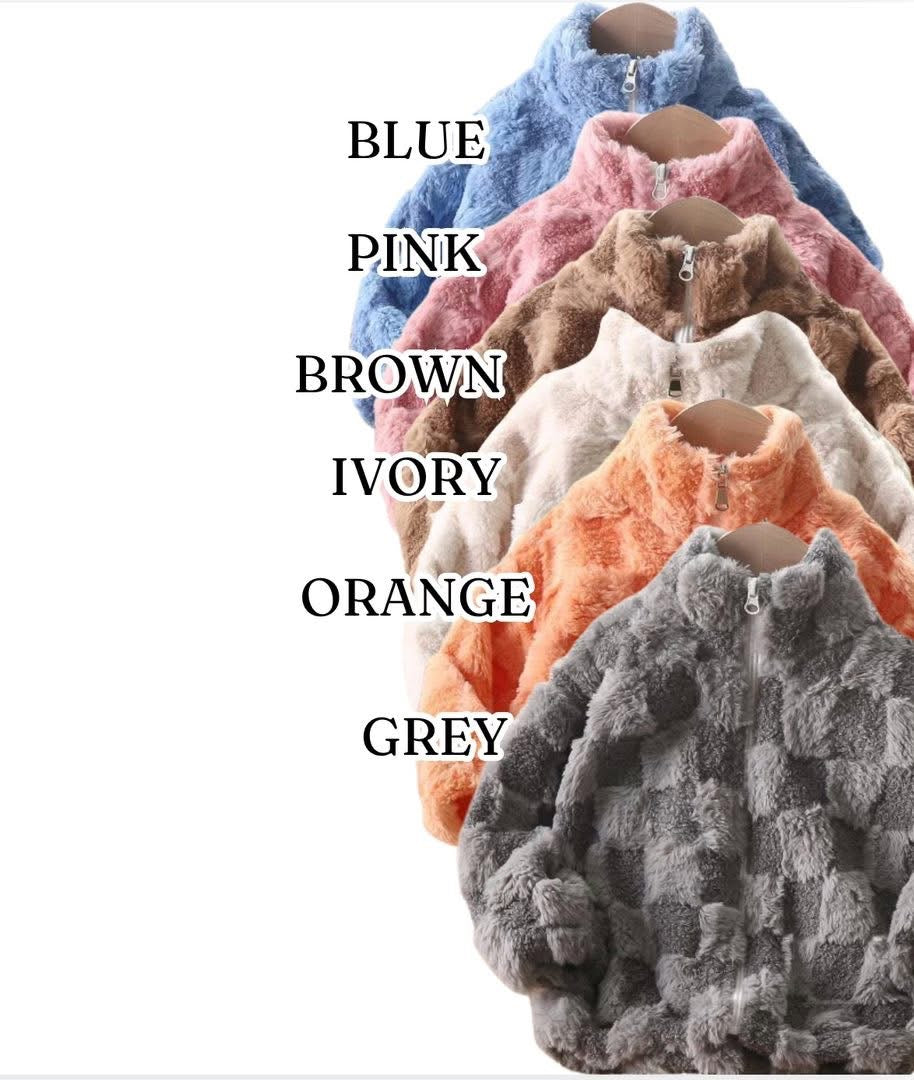 Two Toned Checkered Sherpa