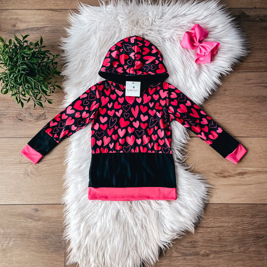 Edges Of My Heart Hoodie by Wellie Kate