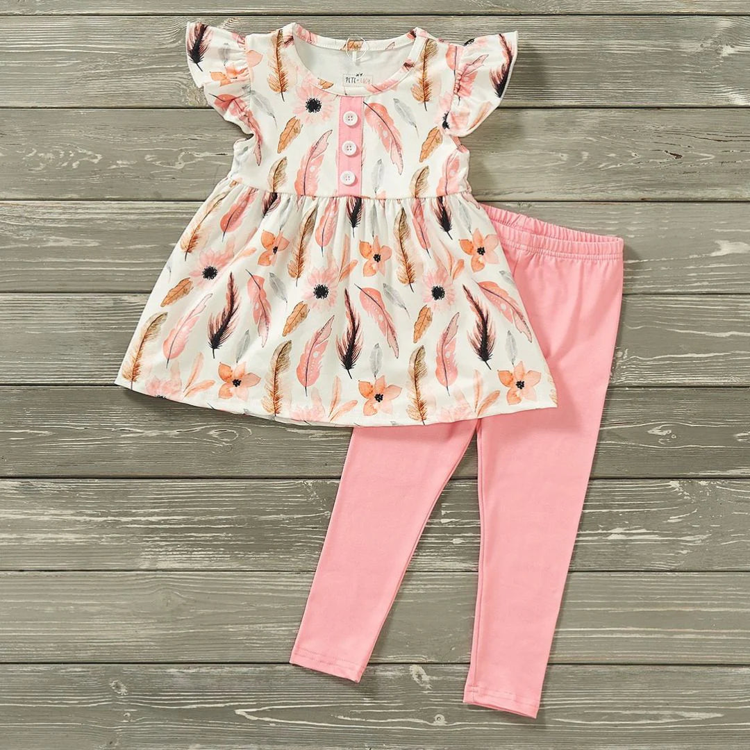Fancy Feathers Pants Set by Pete + Lucy