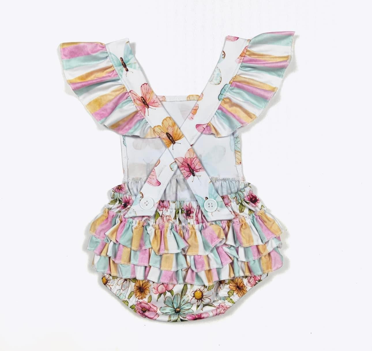 Floral Garden Infant Romper by Clover Cottage