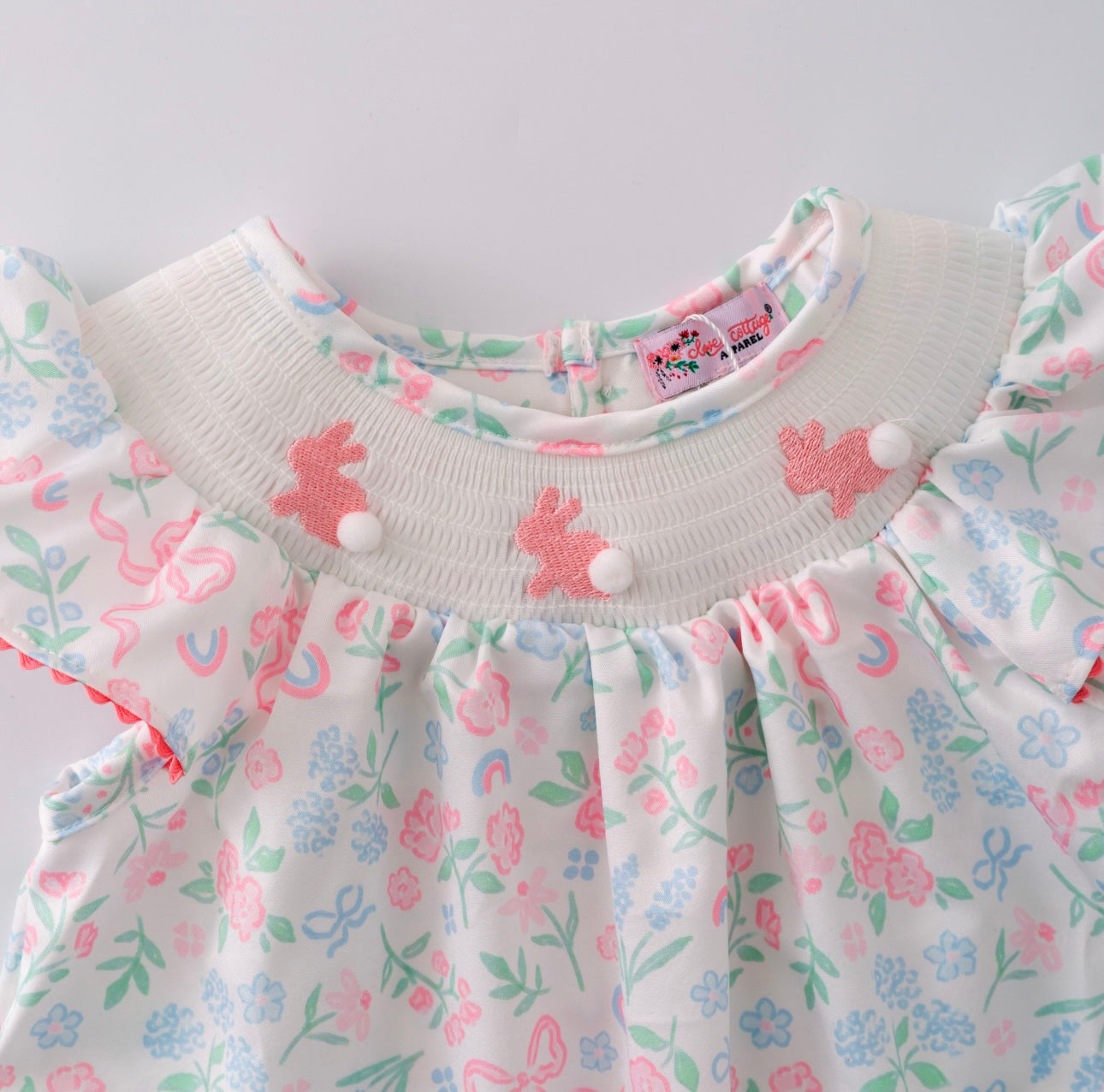 Cottontail Coquette Smocked Dress By Clover Cottage