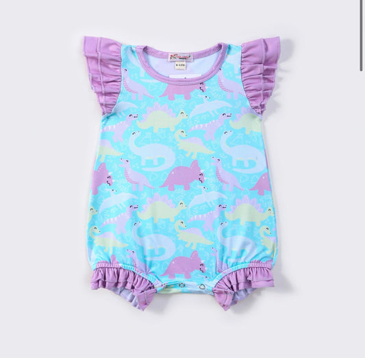 Dino Baby Romper By Clover Cottage