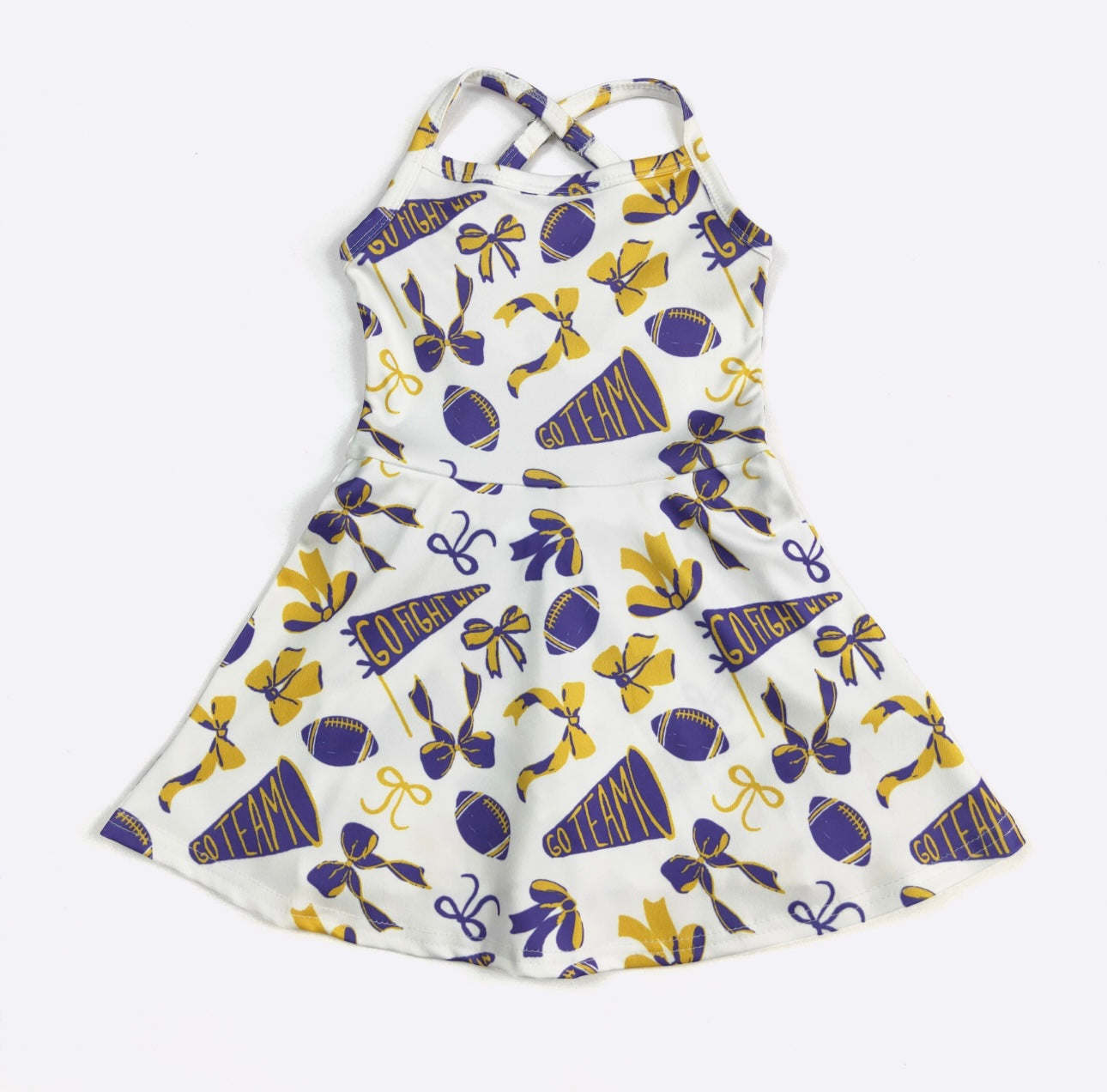 Go Team! Purple Athletic Dress By Clover Cottage