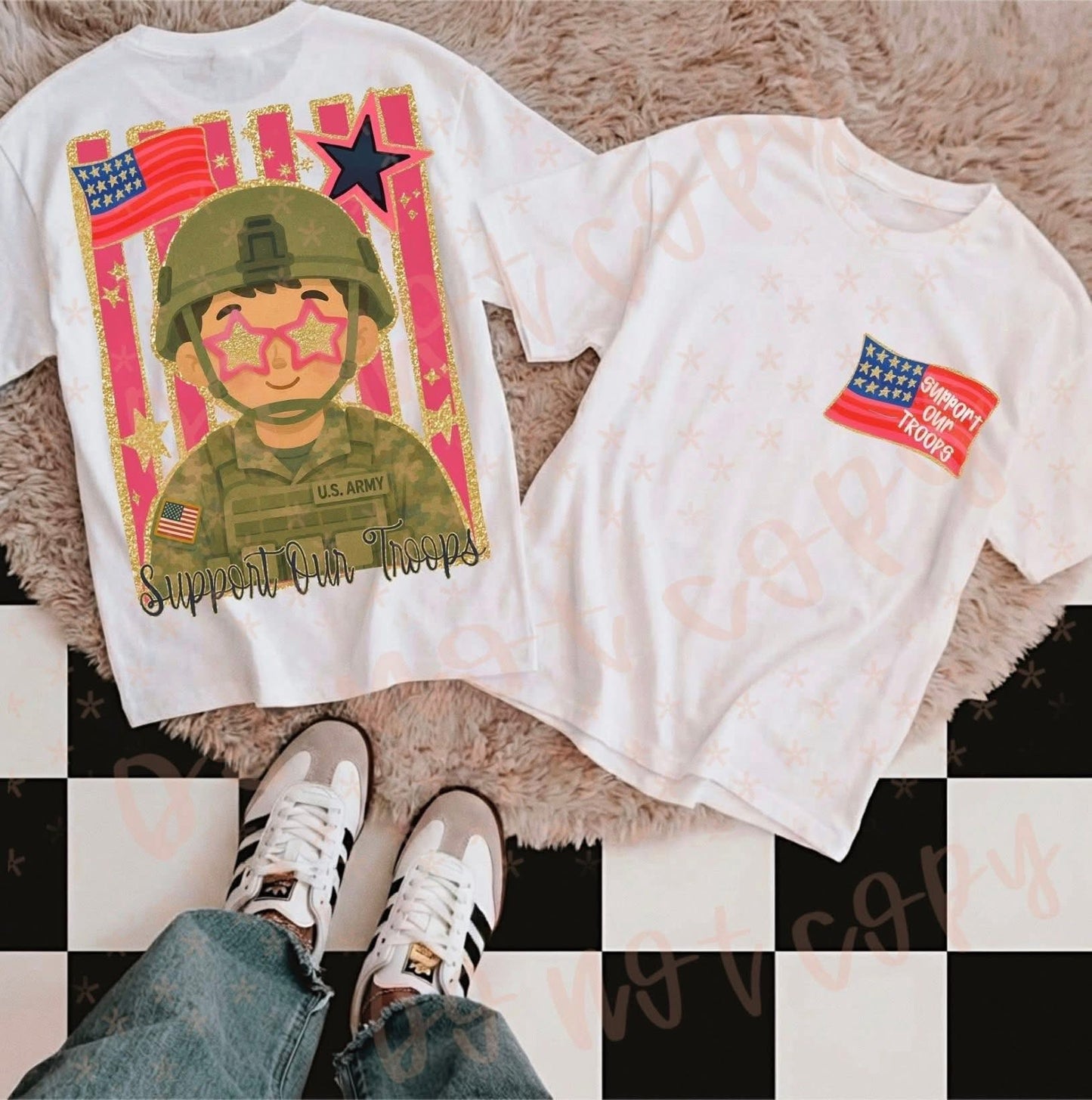 Support The Troops Glitzy Tee (Youth)