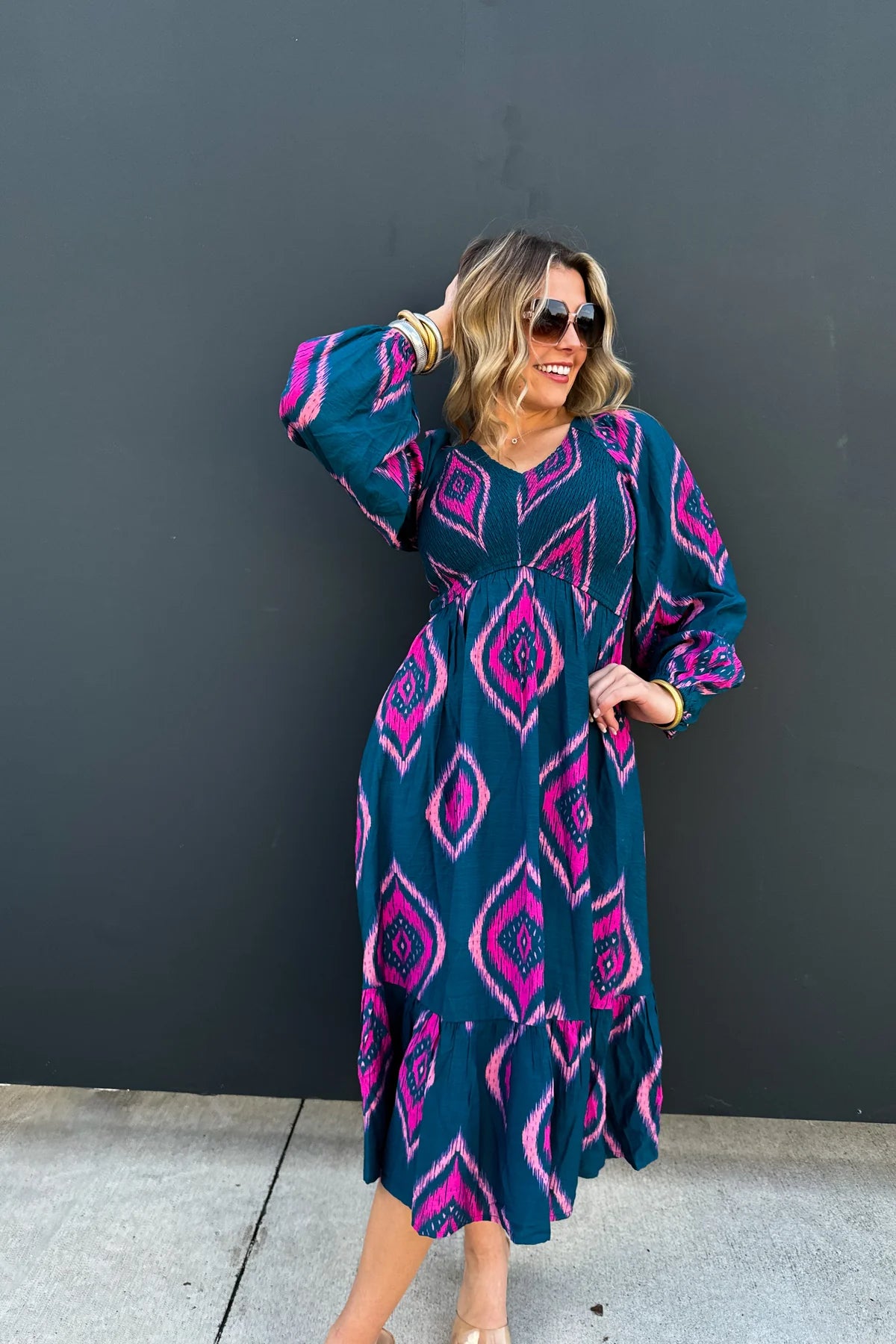Everly Smocked Top Dress