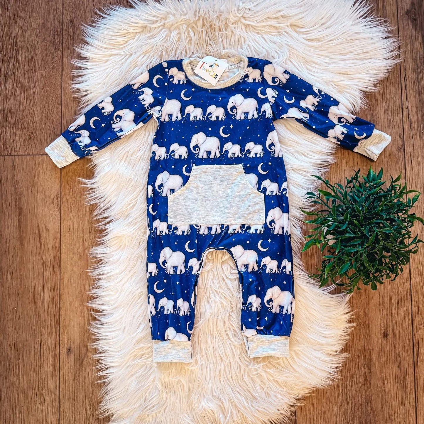 Winter Elephant Infant Romper By TwoCan