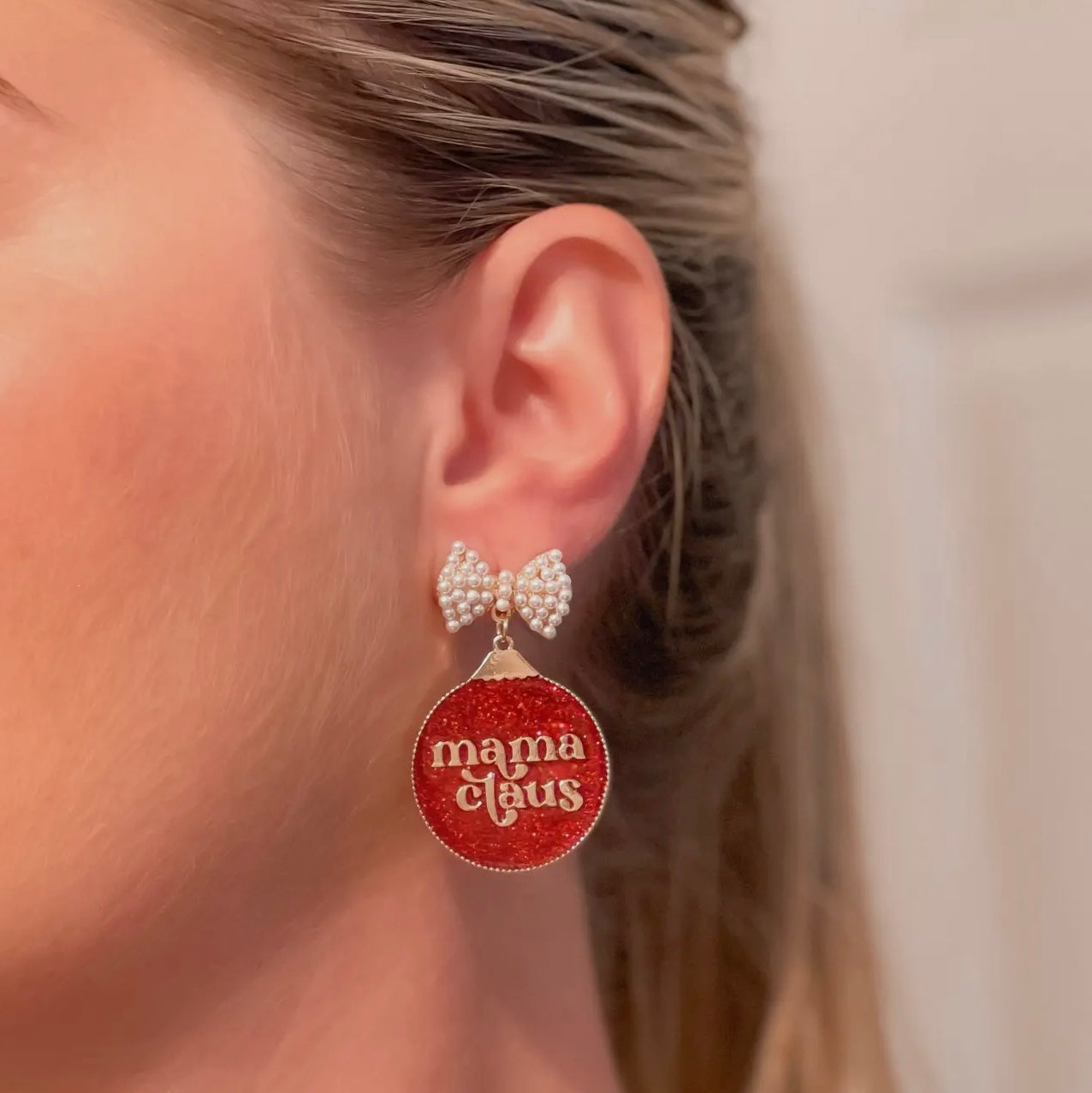 Mama Claus Dangle Earrings