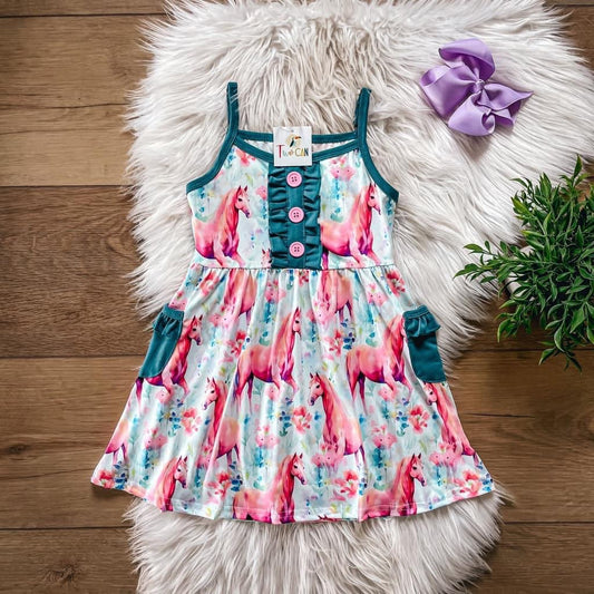 Horses & Wildflowers Dress by TwoCan
