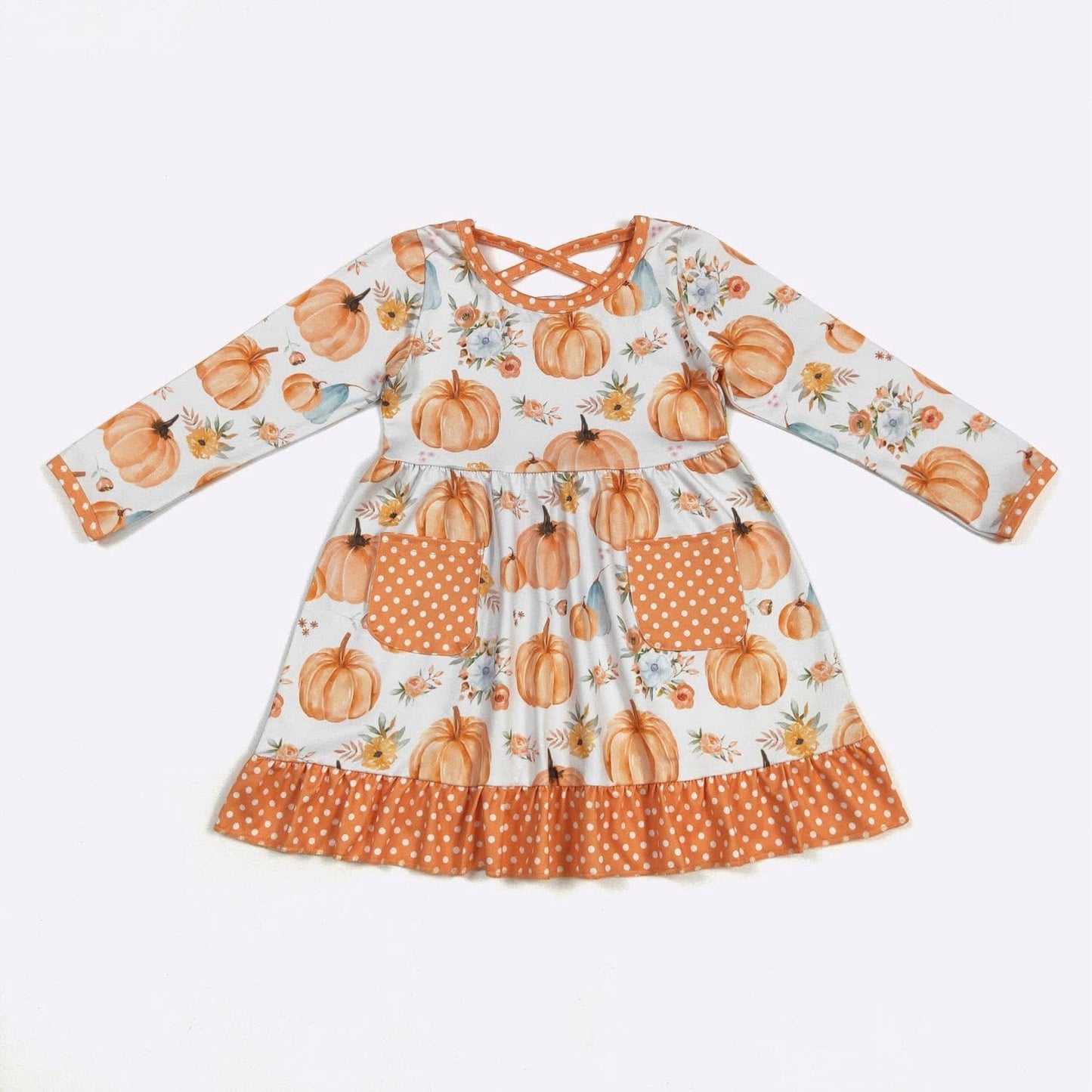 Floral Pumpkin Dress By Clover Cottage