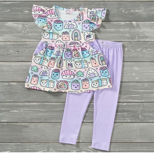 Sushi Friends Pants Set by Pete + Lucy