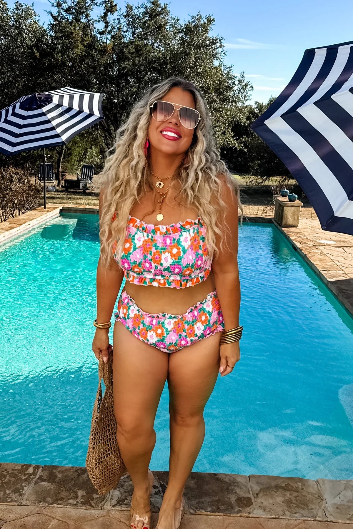 Amalfi Blooms Swim Set